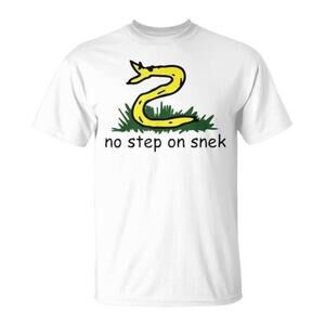 Funny Meme T Shirt No Step On Snek Political Parody Fan Gift Retro Satire Tee